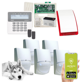 ZESTAW ALARMOWY SATEL PERFECTA 32-WRL LTE SET-A 5 CZUJEK SWAN QUAD PRF-LCD-WRL SYRENA SP-4001R